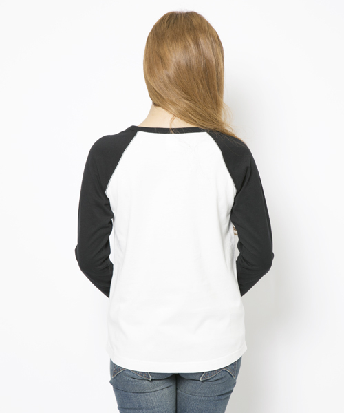 X-girl(エックスガール)の「XGIRL PATCHED B/B TEE(Tシャツ/カットソー・レディース・ブラック/アッシュ/パープル/ネイビー・2/1)」の6枚目の写真