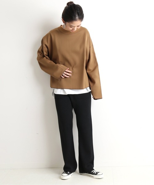 SLOBE IENA(スローブイエナ)の「【MAISON CHANTOISE/メゾン・シャントワーズ】 ROUNDE NECK トップス◆【手洗い可能】(Tシャツ/カットソー・レディース・キャメル・FREE)」の5枚目の写真