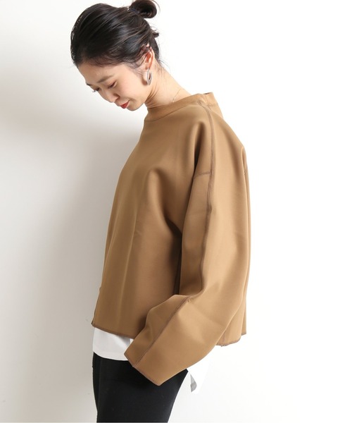 SLOBE IENA(スローブイエナ)の「【MAISON CHANTOISE/メゾン・シャントワーズ】 ROUNDE NECK トップス◆【手洗い可能】(Tシャツ/カットソー・レディース・キャメル・FREE)」の9枚目の写真