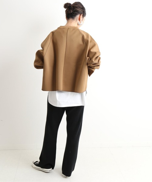 SLOBE IENA(スローブイエナ)の「【MAISON CHANTOISE/メゾン・シャントワーズ】 ROUNDE NECK トップス◆【手洗い可能】(Tシャツ/カットソー・レディース・キャメル・FREE)」の12枚目の写真