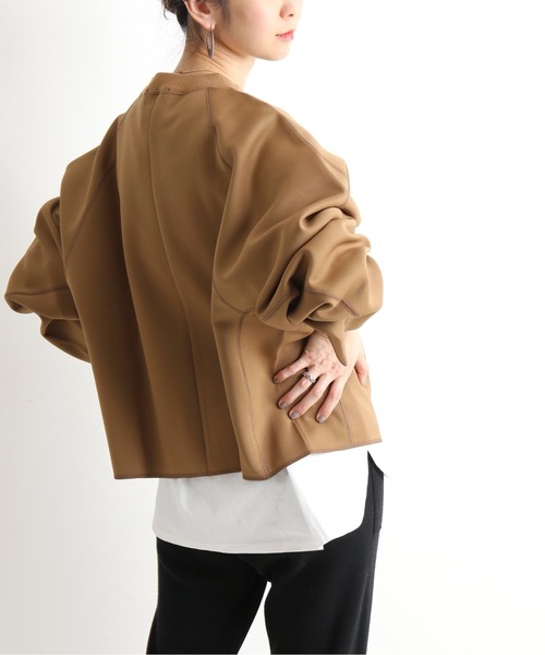 SLOBE IENA(スローブイエナ)の「【MAISON CHANTOISE/メゾン・シャントワーズ】 ROUNDE NECK トップス◆【手洗い可能】(Tシャツ/カットソー・レディース・キャメル・FREE)」の13枚目の写真