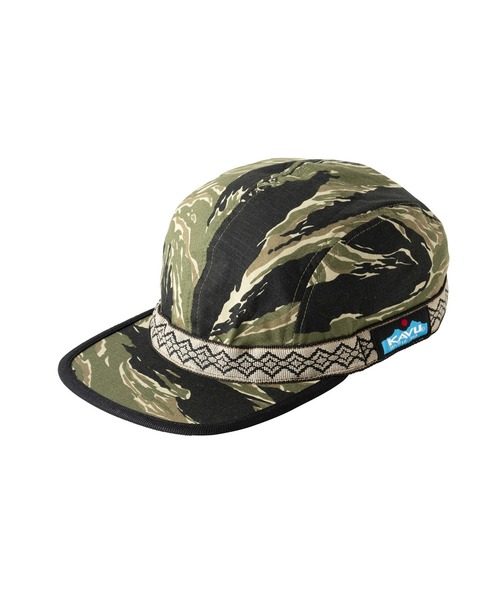 KAVU（カブー）の「KAVU/カブー KID'S RIPSTOP STRAPCAP/キッズ リップストップ ストラップキャップ（キャップ・キッズ・A/B/C/D/オリーブ/モカ/ブルー/ブラック・FREE）」の6枚目の写真