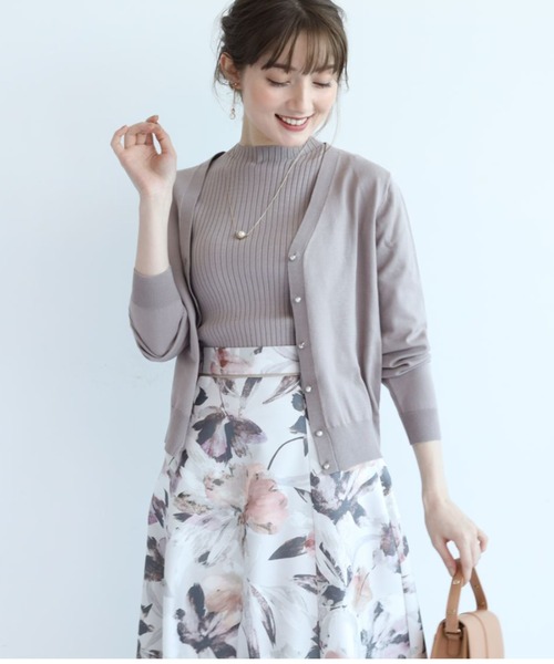 美品♥︎アプワイザーリッシェ　七分袖コンパクトニットアンサンブル　ピンク Apuweiser-riche - 美品🩷アプワイザーリッシェ 七分袖