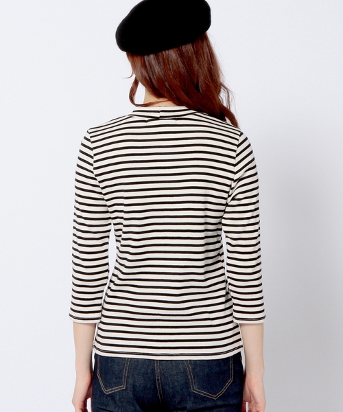 Another Edition（アナザーエディション）の「テレコハイネックロングスリーブ/AE テレコ ハイネック LSL ◆（Tシャツ/カットソー・レディース・ホワイト/ネイビー/その他1/ブラック・フリー）」の10枚目の写真