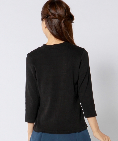 Another Edition（アナザーエディション）の「テレコハイネックロングスリーブ/AE テレコ ハイネック LSL ◆（Tシャツ/カットソー・レディース・ホワイト/ネイビー/その他1/ブラック・フリー）」の18枚目の写真