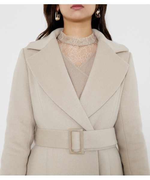 rienda（リエンダ）の「ｳｰﾙMIXﾊﾞｯｸﾎﾞﾀﾝﾚﾃﾞｨｰCT/ウールミックスバック