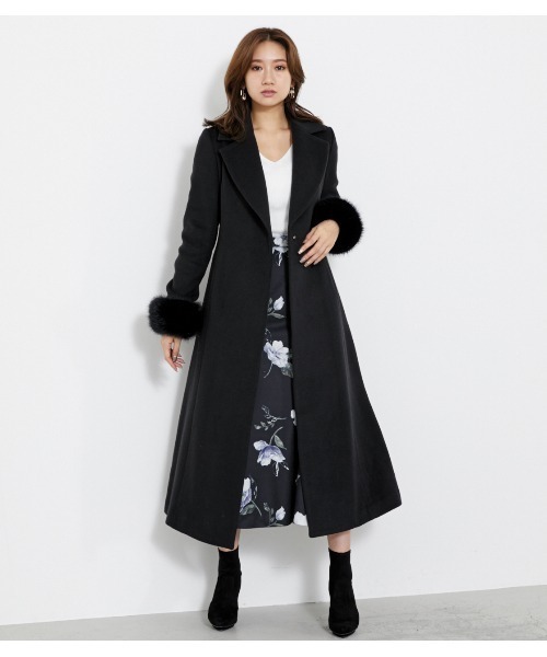 Rienda ウールミックスバックボタンレディーコート rienda（リエンダ）の「ｳｰﾙMIXﾊﾞｯｸﾎﾞﾀﾝﾚﾃﾞｨｰCT/ウールミックスバック