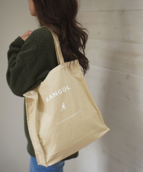 KANGOL / カンゴール】 マチ付きキャンバスプリントトートバッグ ...
