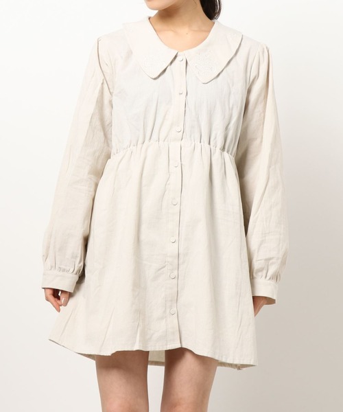 apres jour(アプレジュール)の「刺繍襟ワンピ【ZOZOTOWN限定アイテム】(ワンピース・レディース・ダークブルー/ベージュ/アイボリー・フリー/X-LARGE)」の21枚目の写真