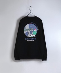 ILL'S / イルズ イラストプリントビッグシルエットスウェット