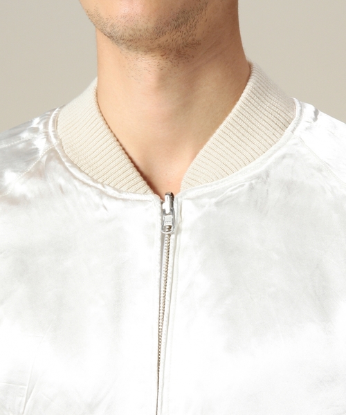 BEAUTY&YOUTH UNITED ARROWS（ビューティーアンドユースユナイテッドアローズ）の「BY サテン×サテン キルティング スカジャン ◆（ブルゾン・メンズ・ホワイト・SMALL/LARGE/MEDIUM）」の5枚目の写真