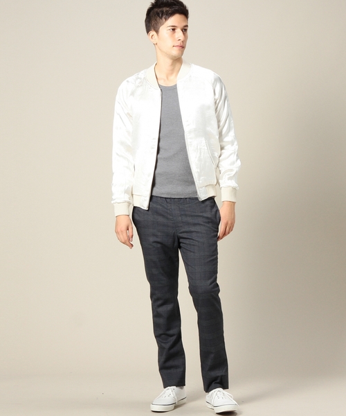 BEAUTY&YOUTH UNITED ARROWS（ビューティーアンドユースユナイテッドアローズ）の「BY サテン×サテン キルティング スカジャン ◆（ブルゾン・メンズ・ホワイト・SMALL/LARGE/MEDIUM）」の12枚目の写真