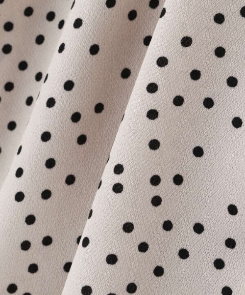 N.（N. Natural Beauty Basic）（エヌエヌナチュラルビューティーベーシック）の「ドットペプラムロングスカート（スカート・レディース・ベージュ系その他/ブラック系その他/ダークカーキ/ホワイト系その他・MEDIUM）」の6枚目の写真