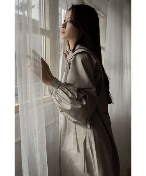 kicuri（キクリ）の「【低身長向けSサイズ】コットン100％で通気性◎ピンタックレイヤードワンピース（ワンピース・レディース・ライトグレー・SMALL/X-SMALL）」の12枚目の写真