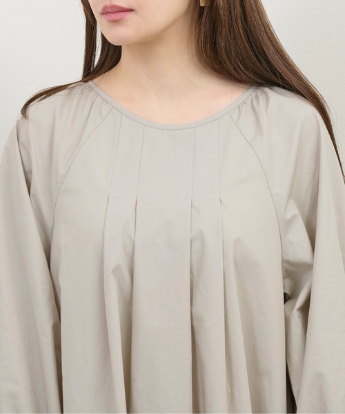 kicuri（キクリ）の「【低身長向けSサイズ】コットン100％で通気性◎ピンタックレイヤードワンピース（ワンピース・レディース・ライトグレー・SMALL/X-SMALL）」の11枚目の写真