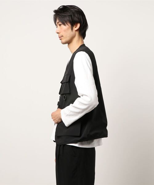 SPINNS（スピンズ）の「フィッシングベスト（ベスト・メンズ・ブラック/カーキ・M/L/XL）」の3枚目の写真
