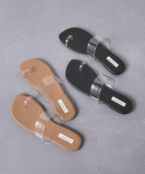 UNITED ARROWS（ユナイテッドアローズ）の「UWSC PVC フラットサンダル †◆（サンダル・レディース・ベージュ/ブラック・37/36/38/35）」の4枚目の写真