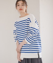 GLOBAL WORK | バスクボーダーチュニック/930748(Tシャツ/カットソー)