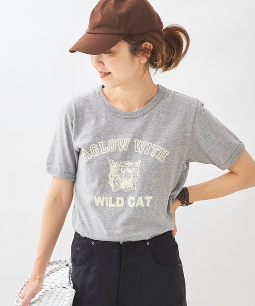 plage(プラージュ)の「WILD CAT Tシャツ◆(Tシャツ/カットソー・レディース・マスタード/グレー・FREE)」の2枚目の写真