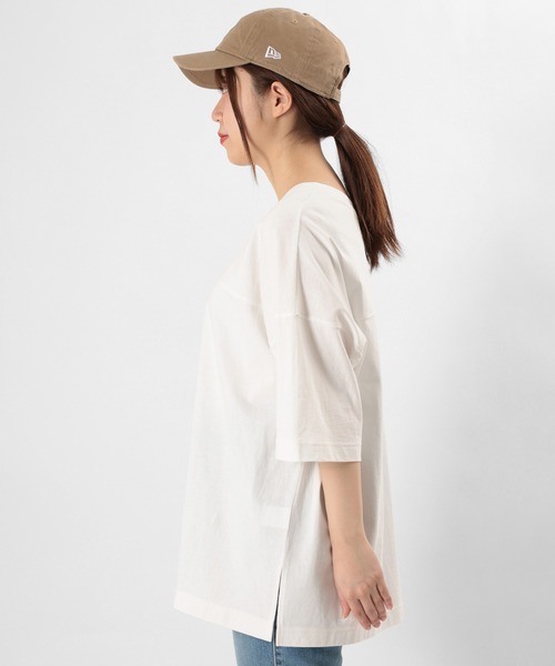 make a ray!（メイク ア レイ！）の「ビッグシルエット 5分袖 切替えデザインカットソー/前後 2wayTシャツ（Tシャツ/カットソー・レディース・チャコールグレー/オフホワイト/ミント/モカ・M/L）」の13枚目の写真