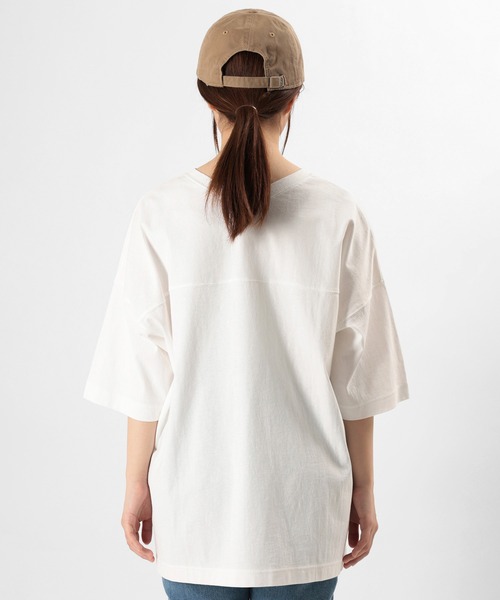 make a ray!（メイク ア レイ！）の「ビッグシルエット 5分袖 切替えデザインカットソー/前後 2wayTシャツ（Tシャツ/カットソー・レディース・チャコールグレー/オフホワイト/ミント/モカ・M/L）」の12枚目の写真