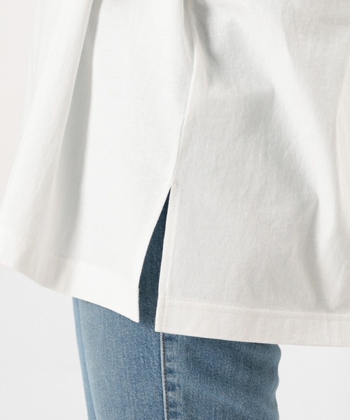 make a ray!（メイク ア レイ！）の「ビッグシルエット 5分袖 切替えデザインカットソー/前後 2wayTシャツ（Tシャツ/カットソー・レディース・チャコールグレー/オフホワイト/ミント/モカ・M/L）」の9枚目の写真