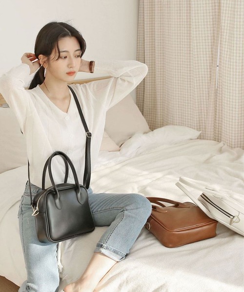 folka（フォルカ）の「スクエアボストン / ミニショルダー / ２way / ハンドバッグ【Maison Select メゾンセレクト CAWAII BAG selction カワイイ バッグ セレクション 】（ハンドバッグ・レディース・ブラック/ブラウン/アイボリー・ONE SIZE）」の10枚目の写真