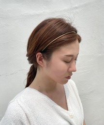 CEMONEMO | シンプル レザー 細カチューシャ(カチューシャ)