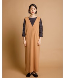 CIENA | Vネックロングジャンスカ(ジャンパースカート)