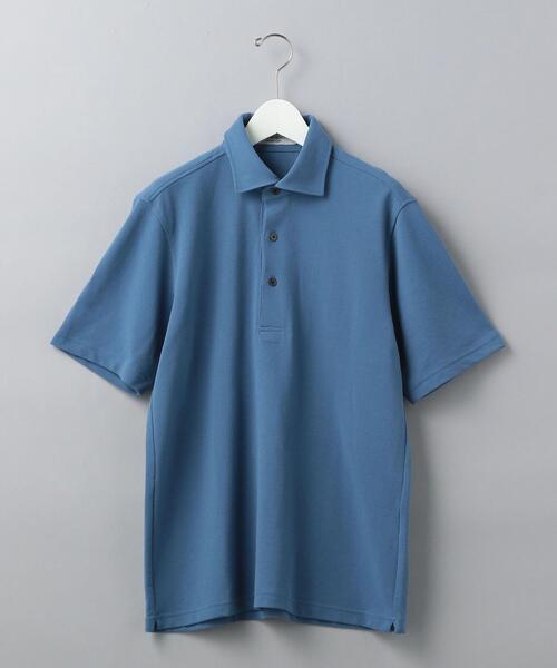 WORK TRIP OUTFITS GREEN LABEL RELAXING（ワークトリップアウトフィッツグリーンレーベル リラクシング）の「＜ 機能 / 汗消臭 ＞ WTO デオセル カッタウェイ ポロシャツ（ポロシャツ・メンズ・ブラック/ホワイト/ライトブルー・SMALL/LARGE/X-LARGE/MEDIUM）」の4枚目の写真