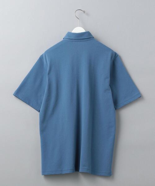 WORK TRIP OUTFITS GREEN LABEL RELAXING（ワークトリップアウトフィッツグリーンレーベル リラクシング）の「＜ 機能 / 汗消臭 ＞ WTO デオセル カッタウェイ ポロシャツ（ポロシャツ・メンズ・ブラック/ホワイト/ライトブルー・SMALL/LARGE/X-LARGE/MEDIUM）」の12枚目の写真