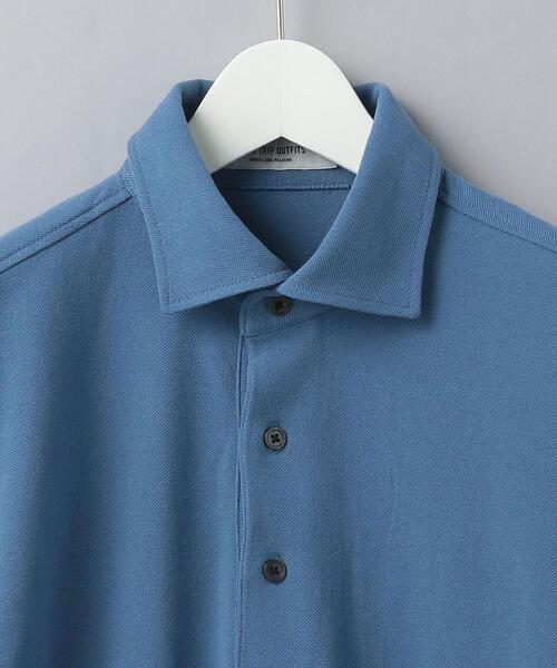 WORK TRIP OUTFITS GREEN LABEL RELAXING（ワークトリップアウトフィッツグリーンレーベル リラクシング）の「＜ 機能 / 汗消臭 ＞ WTO デオセル カッタウェイ ポロシャツ（ポロシャツ・メンズ・ブラック/ホワイト/ライトブルー・SMALL/LARGE/X-LARGE/MEDIUM）」の9枚目の写真