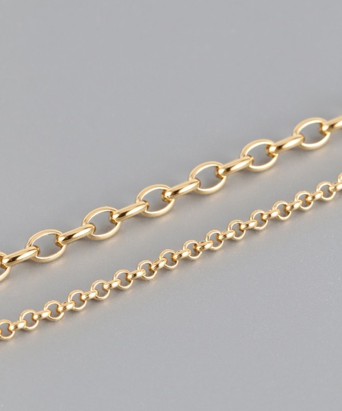 PAS TIERRA（パティエラ）の「－Chaine－ 甲丸＆アズキチェーンブレスレット（ブレスレット・レディース・シルバー/イエローゴールド・FREE）」の6枚目の写真