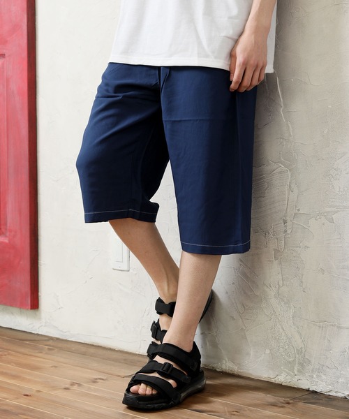 TopIsm（トップイズム）の「接触冷感 レーヨン総柄無地ガウチョパンツ（その他パンツ・メンズ・B/ネイビー/E/ブラック/D/A/C/ベージュ・L/LL/M）」の4枚目の写真