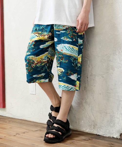 TopIsm（トップイズム）の「接触冷感 レーヨン総柄無地ガウチョパンツ（その他パンツ・メンズ・B/ネイビー/E/ブラック/D/A/C/ベージュ・L/LL/M）」の7枚目の写真