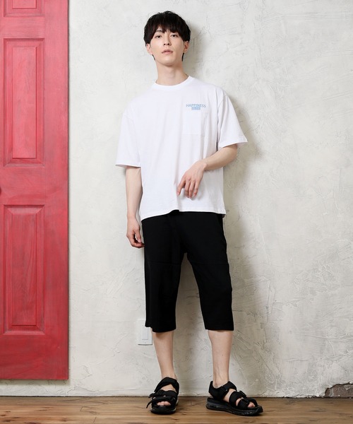 TopIsm（トップイズム）の「接触冷感 レーヨン総柄無地ガウチョパンツ（その他パンツ・メンズ・B/ネイビー/E/ブラック/D/A/C/ベージュ・L/LL/M）」の12枚目の写真