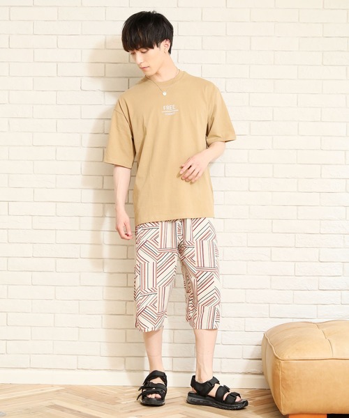 TopIsm（トップイズム）の「接触冷感 レーヨン総柄無地ガウチョパンツ（その他パンツ・メンズ・B/ネイビー/E/ブラック/D/A/C/ベージュ・L/LL/M）」の19枚目の写真