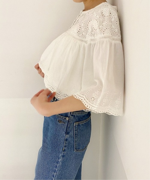 Charles Chaton(シャルルシャトン)の「コットンスカラップブラウス(シャツ/ブラウス・レディース・ホワイト・FREE)」の2枚目の写真