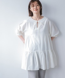 Coティアード半袖チュニック　948124