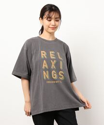 Samansa Mos2 | ピグメント加工ロゴプリントTシャツ(Tシャツ/カットソー)