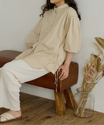 Ambre Neige | スリットバンドカラーシャツ／【WEB/EC限定商品】(シャツ/ブラウス)