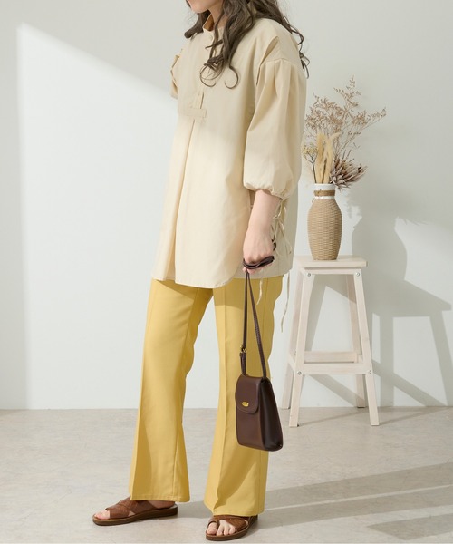 Ambre Neige（アンブルネージュ）の「スリットバンドカラーシャツ／【WEB/EC限定商品】（シャツ/ブラウス・レディース・ホワイト/ベージュ/ミント/クリーム・FREE）」の19枚目の写真