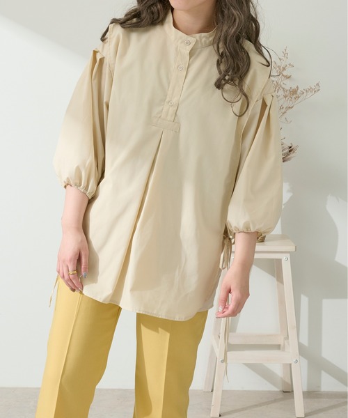 Ambre Neige（アンブルネージュ）の「スリットバンドカラーシャツ／【WEB/EC限定商品】（シャツ/ブラウス・レディース・ホワイト/ベージュ/ミント/クリーム・FREE）」の16枚目の写真