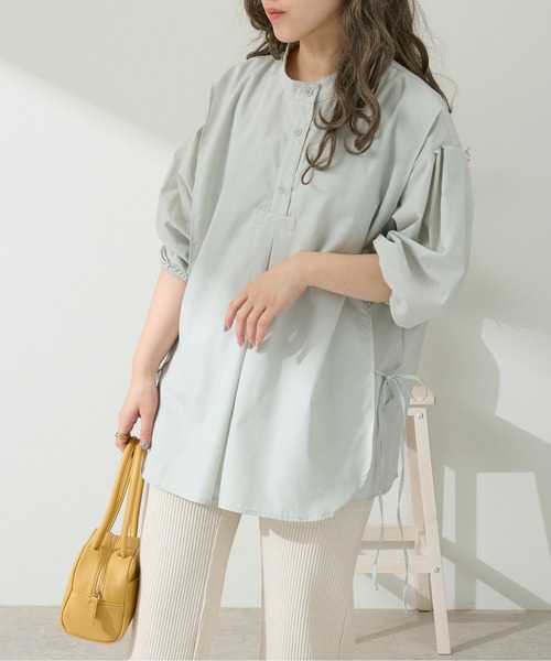 Ambre Neige（アンブルネージュ）の「スリットバンドカラーシャツ／【WEB/EC限定商品】（シャツ/ブラウス・レディース・ホワイト/ベージュ/ミント/クリーム・FREE）」の20枚目の写真