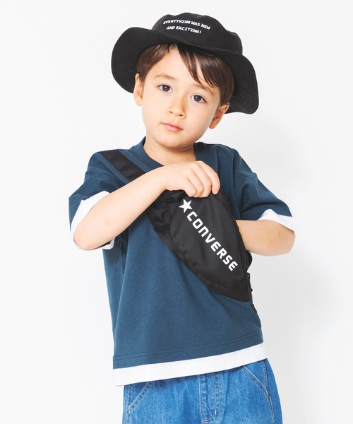 CONVERSE（コンバース）の「【CONVERSE/コンバース】ボディバッグ付き半袖Tシャツ（Tシャツ/カットソー・キッズ・グリーン/キャメル・100cm/110cm/120cm/130cm/140cm）」の11枚目の写真