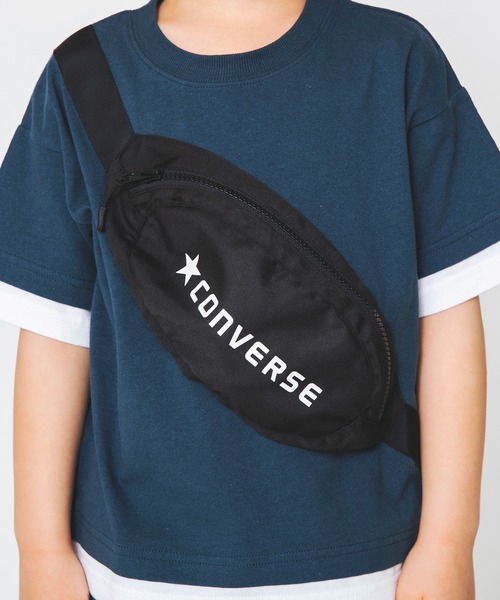 CONVERSE（コンバース）の「【CONVERSE/コンバース】ボディバッグ付き半袖Tシャツ（Tシャツ/カットソー・キッズ・グリーン/キャメル・100cm/110cm/120cm/130cm/140cm）」の22枚目の写真