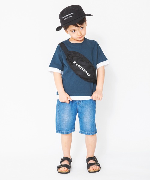 CONVERSE（コンバース）の「【CONVERSE/コンバース】ボディバッグ付き半袖Tシャツ（Tシャツ/カットソー・キッズ・グリーン/キャメル・100cm/110cm/120cm/130cm/140cm）」の19枚目の写真