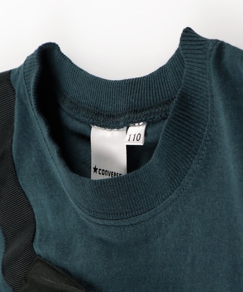 CONVERSE（コンバース）の「【CONVERSE/コンバース】ボディバッグ付き半袖Tシャツ（Tシャツ/カットソー・キッズ・グリーン/キャメル・100cm/110cm/120cm/130cm/140cm）」の12枚目の写真