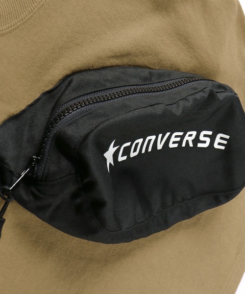 CONVERSE（コンバース）の「【CONVERSE/コンバース】ボディバッグ付き半袖Tシャツ（Tシャツ/カットソー・キッズ・グリーン/キャメル・100cm/110cm/120cm/130cm/140cm）」の10枚目の写真