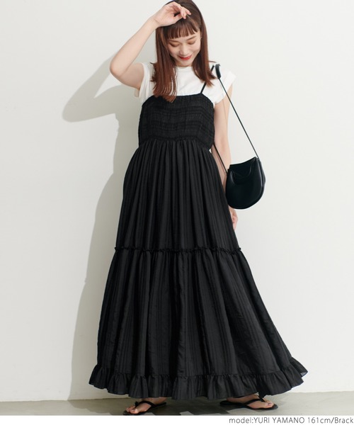 coca（coca）（コカ）の「フロッキーストライプワンピース（ワンピース・レディース・ホワイト/ブラック・ONE SIZE）」の12枚目の写真